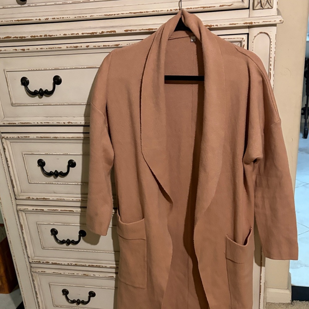 Elegant Women's Camel Open Front Cape